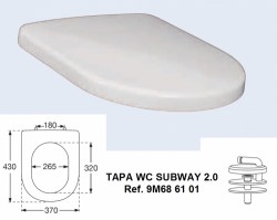 VILLEROY TAPA WC SUBWAY 2.0